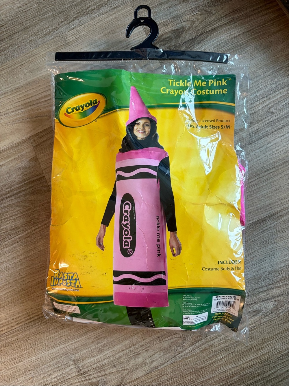 Crayon pink costume for adults